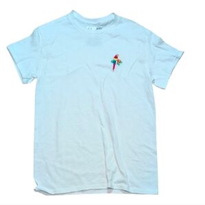 Riot Society White Short Sleeve Tee with Embroidered Bird